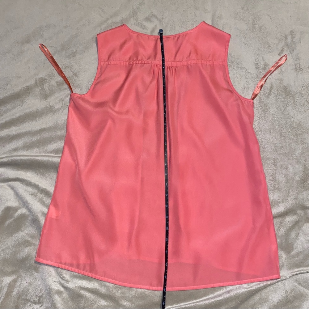 Daniel Cremieux Salmon Scalloped Sleeveless Blouse Size M - Picture 5 of 8